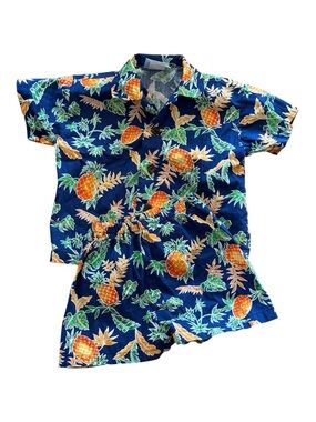 RJC 2 Piece Toddler Hawaiian Print Shirt and Short Set 24 months